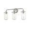 Z-Lite Delaney 3 Light Vanity, Brushed Nickel & Clear 471-3V-BN - alternate 1